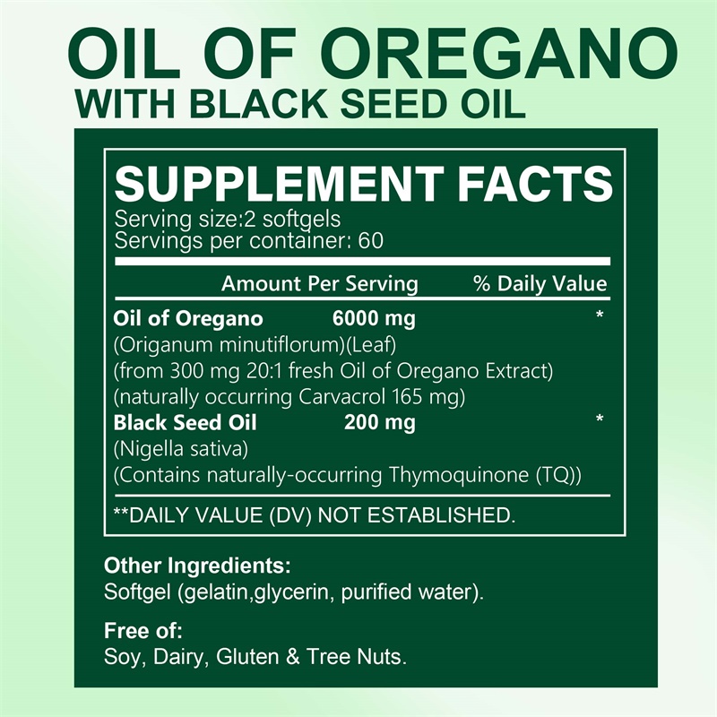 Oregano Oil Capsules - with Bl - Black Seed Oil Capsule ulasan dan harga