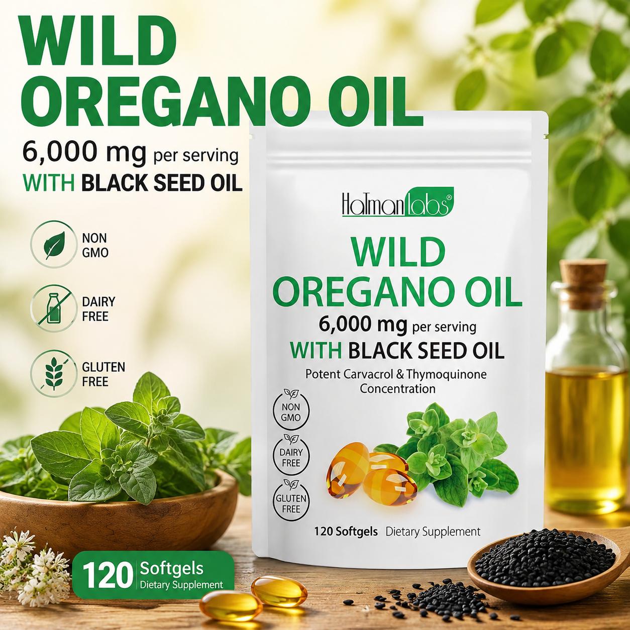 Wild Oregano Oil with Black Se - Black Seed Oil Capsule ulasan dan harga