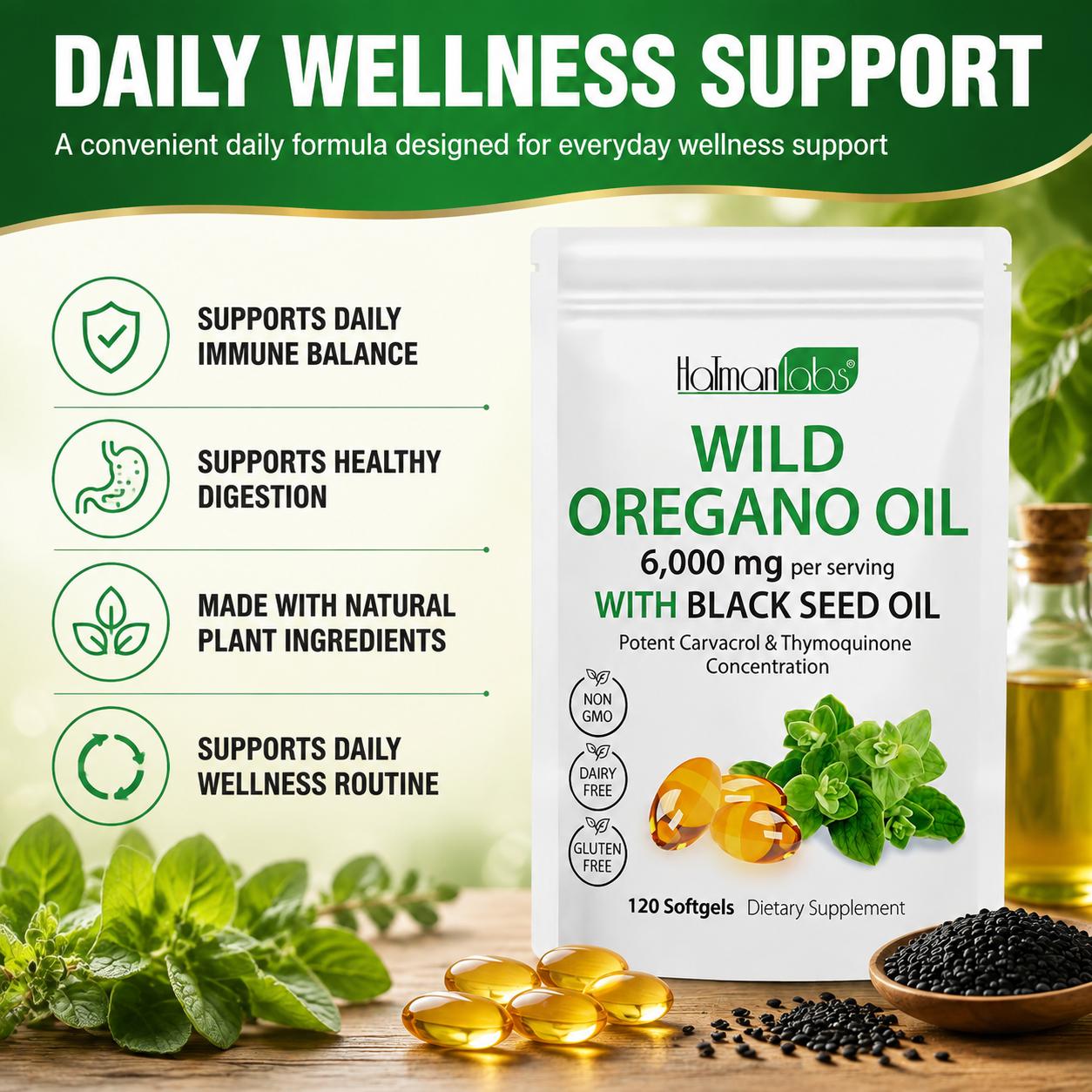 Wild Oregano Oil with Black Se - Black Seed Oil Capsule ulasan dan harga