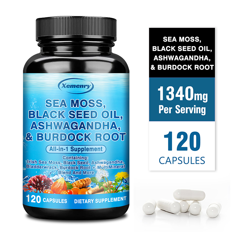 Sea Moss, Black Seed Oil, Ashw - Black Seed Oil Capsule ulasan dan harga