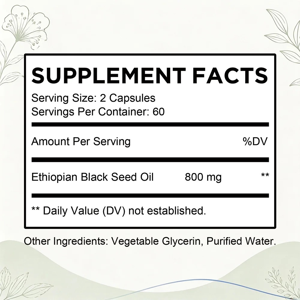 Ethiopian Black Seed Oil Softg - Black Seed Oil Capsule ulasan dan harga