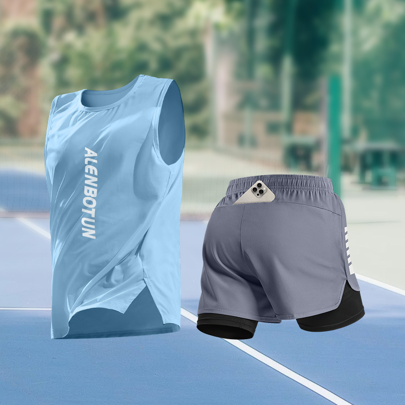 Men Running Sports Set Summer  - Fitness & Nutrition Lab Zapopan ulasan dan harga